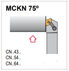 MCKN R 16-5D Tool Holder 75° End Cutting Edge Angle CN__54__ Insert