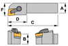 MCLN L 24-5D Tool Holder 95° End Cutting Edge Angle CN__54__ Insert