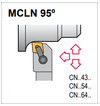 MCLN L 12-4B Tool Holder 95° End Cutting Edge Angle CN__43__ Insert