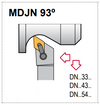 MDJN R 20-4D Tool Holder 93° End Cutting Edge Angle CN__43__ Insert