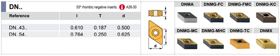 MDPN N 12-4B Tool Holder 62°30' End Cutting Edge Angle CN__43__ Insert