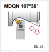 MDQN L 16-4D Tool Holder 107°30' End Cutting Edge Angle CN__43__ Insert