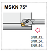 S20U-MSKN R 4 - 75° Side & End Cutting Edge Angle