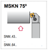 MSKN R 16-4D Tool Holder 75° End Cutting Edge Angle SNM__43__ Insert