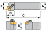 MSRN R 16-4D Tool Holder 75° End Cutting Edge Angle SNM__43__ Insert