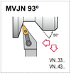 MVJN L 12-3B Tool Holder 93° End Cutting Edge Angle VN__33__ Insert