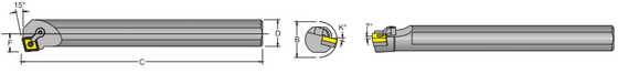 SI-MSKNL 28-4 15° End Cutting Edge Angle for Negative Square SNM_ Inserts