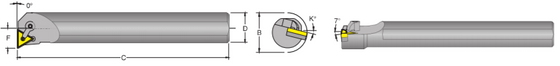SI-MTFNR 16-3 0° End Cutting Edge Angle for Negative Triangle TNM_ Inserts