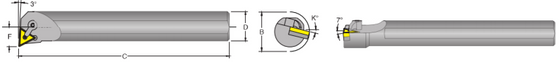 SI-MTJNL 32-4 -3° End Cutting Edge Angle for Negative Triangle TNM_ Inserts