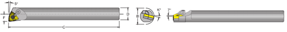 SI-MWLNL 20-4 -5° End & Side Cutting Edge Angle for Negative Trigon WNM_ Inserts