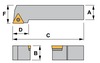 STGC L 16-3D Tool Holder 90° End Cutting Edge Angle TC__32.5__ Insert