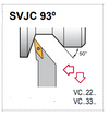 SVJC L 12-3B Tool Holder 90° End Cutting Edge Angle VC__33__ Insert