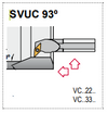 S10R-SVUC R 2E - 93° Side & End Cutting Edge Angle