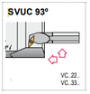 S20U-SVUC R 3 - 93° Side & End Cutting Edge Angle