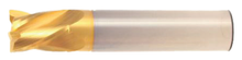  1/32" End Mill Single End Square. Stub Length. Flute Length 1/16" OAL 1-1/2" - 3 Flutes TiN Coated