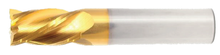  9/64" End Mill Single End Square. Flute Length 9/16" - OAL 2" - 2 Flutes TiN Coated