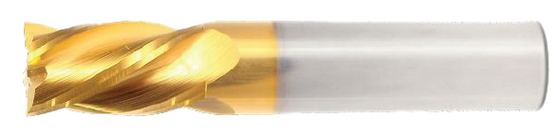35/64" End Mill Single End Square. Flute Length 1-1/4" - OAL 3-1/2" - 3 Flutes TiN Coated