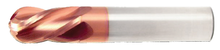  1/16" End Mill Single End Ball. Flute Length 3/16" - OAL 1-1/2" - 2 Flutes TiCN Coated