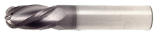  1/8" End Mill Single End Ball. Flute Length 1/2" - OAL 1-1/2" - 2 Flutes AlTiN Coated