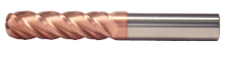 5/8" End Mill Single End Ball Nose. Long Length. Flute Length 2-1/4" OAL 5" - 2 Flutes TiCN Coated