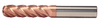 7/16" End Mill Single End Ball Nose. Long Length. Flute Length 2" OAL 4" - 2 Flutes TiCN Coated