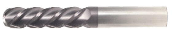 3/16" End Mill Single End Ball Nose. Long Length. Flute Length 3/4" OAL 2-1/2" - 2 Flutes AlTiN Coated