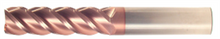  1/8" End Mill Single End Square. Extra Long Length. Flute Length 1" OAL 3" - 2 Flutes TiCN Coated