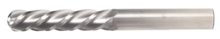  5/8" End Mill Single End Ball. Extra Long Length. Flute Length 3" OAL 6" - 4 Flutes Uncoated