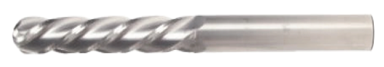 5/8" End Mill Single End Ball. Extra Long Length. Flute Length 3" OAL 6" - 4 Flutes Uncoated