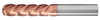 1/2" End Mill Single End Ball. Extra Long Length. Flute Length 3" OAL 6" - 2 Flutes TiCN Coated