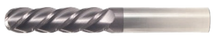  1/2" End Mill Single End Ball. Extra Long Length. Flute Length 3" OAL 6" - 4 Flutes AlTiN Coated