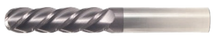  5/6" End Mill Single End Ball. Extra Long Length. Flute Length 1-5/8" OAL 4" - 4 Flutes AlTiN Coated