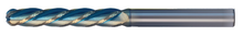  3/16" Solid Carbide End Mill Single End Ball. Extra-Long. Shank OD 3/16", Flute Length 1-1/8", OAL 3'' - 4 Flutes Sky Coat