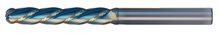  1/2" Solid Carbide End Mill Single End Ball. Extra-Long. Shank OD 1/2", Flute Length 3", OAL 6'' - 2 Flutes Sky Coat