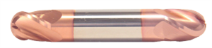 7/64" End Mill Double End Ball. Stub Length. Flute Length 7/32" OAL 1-1/2" - 4 Flutes TiCN Coated