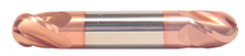 7/64" End Mill Double End Ball. Stub Length. Flute Length 7/32" OAL 1-1/2" - 2 Flutes TiCN Coated