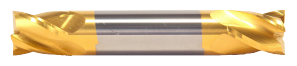 3/32" End Mill Double End Square. Stub Length. Flute Length 3/16" OAL 1-1/2" - 2 Flutes TiN Coated