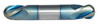 13/32" Solid Carbide End Mill Single End Ball. Double End Stub Length. Shank OD 7/16", Flute Length 9/16", OAL 2-3/4'' - 4 Flutes Sky Coat