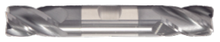  1/8" End Mill Double End Square. W/Weldon Flats. Flute Length 3/8" OAL 3-1/16" - 2 Flutes - AlTiN Coated