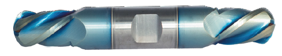 1/2" Solid Carbide End Mill Single End Ball. Double End Stub Length. Shank OD 1/2", Flute Length 1", OAL 4'' - 2 Flutes Sky Coat