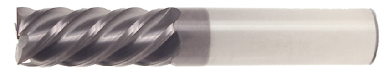 3/4" End Mill Single End. High Performance 45 Degrees Helix. Flute Lenght 3" OAL 6" - 5 Flutes AlTiN Coated