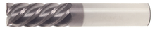  5/16" End Mill Single End. High Performance 45 Degrees Helix. Flute Lenght 3/4" OAL 2-1/2" - 5 Flutes AlTiN Coated
