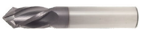 Solid Carbide Drill Mill Single End. Cutter Diameter 1/8". Shank OD 1/8". Flute Length 1/2". OAL 1-1/2". 2 Flutes - 90 Degree Point - AlTiN Coated