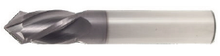  Solid Carbide Drill Mill Single End. Cutter Diameter 3/8". Shank OD 3/8". Flute Length 1". OAL 2-1/2". 4 Flutes - 90 Degree Point - AlTiN Coated