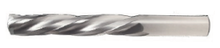  Solid Carbide Drill Jobber Length. Cutter Diameter V. Flute Length 2-3/4". OAL 4-1/4" - 3 Flutes - 150 Degree Point - Uncoated