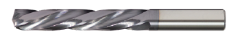 Solid Carbide Drill Jobber Length. Cutter Diameter 13. Flute Length 1-5/8". OAL 2-3/4" - 3 Flutes - 150 Degree Point - AlTiN