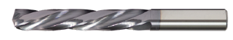 Solid Carbide Drill Jobber Length. Cutter Diameter 30. Flute Length 1-1/4". OAL 2-1/4" - 3 Flutes - 150 Degree Point - AlTiN