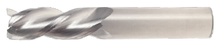  7/16" Spoon Cutter - Center Cut. Single End with 45 Degree Helix. Shank OD 7/16" - LOC 3" - OAL 6" - 3 Flutes for Aluminum & non-ferrous machining. Uncoated