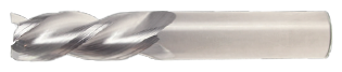 7/16" Spoon Cutter - Center Cut. Single End with 45 Degree Helix. Shank OD 7/16" - LOC 3" - OAL 6" - 3 Flutes for Aluminum & non-ferrous machining. Uncoated