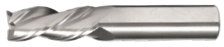 1/4" Spoon Cutter - Center Cut. Single End with 38 Degree Helix. Shank OD 1/4" - LOC 1-1/2" - OAL 4" - Corner Radius 0.015" - 3 Flutes for Aluminum & non-ferrous machining. Uncoated